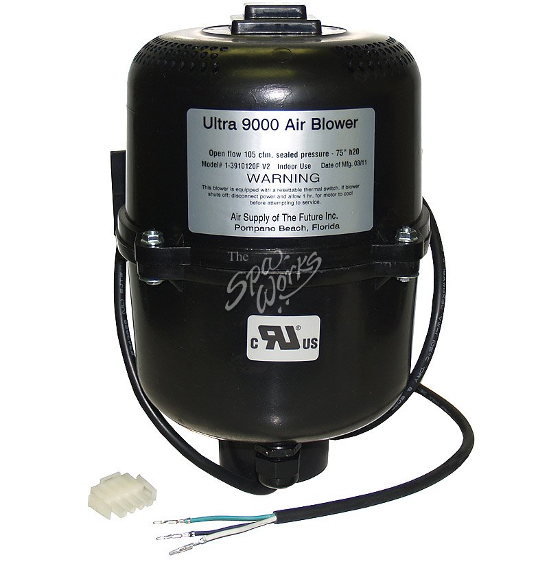ULTRA 9000 AIR BLOWER. 1.5HP 120V WITH AMP PLUG | The Spa Works